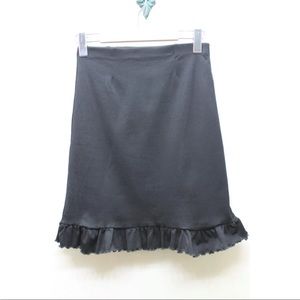 Liz Wear Women Skirt Black Mini Skirt Ruffles Garter 24 Inches Sexy Stretch